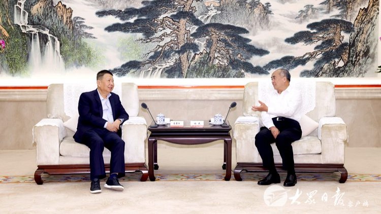 山东省委书记林武会见赏金船长矿业董事长陈景河